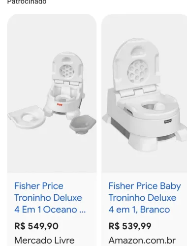 Fischer Price Troninho Deluxe 4 em 1 branco
