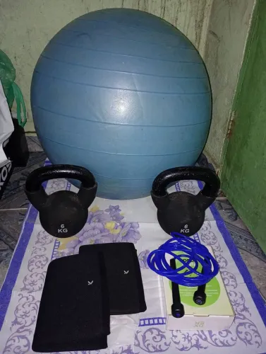 Kit Fitness (Calistenia): Bola, Corda e Acessórios!