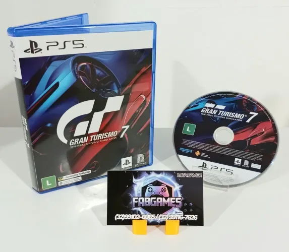 Jogo PS5 Gran Turismo 7 semi novo. Aqui na LOJA FABGAMES