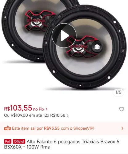 Alto falantes novos 6 polegadas 