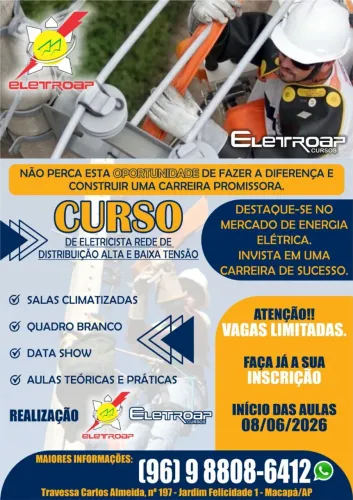 Curso de rede de distribuição Alta e baixa tensão