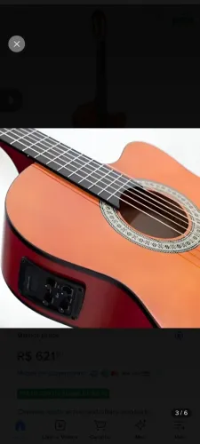 Violão giannini start elétrico