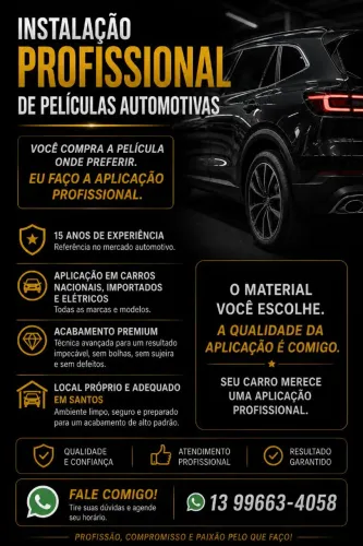 Aplicação de película solar