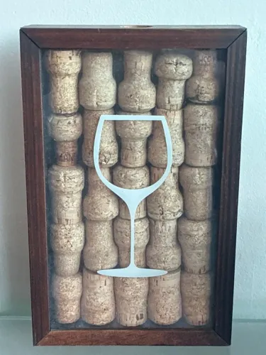 Quadro de rolha de vinho