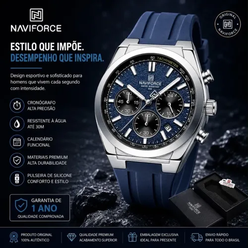 Relógio Naviforce azul 8080