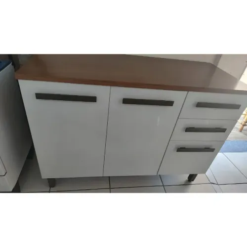 Balcão de cozinha Diamante com 3 portas e 2 gavetas - serve pra coloca embaixo da pia