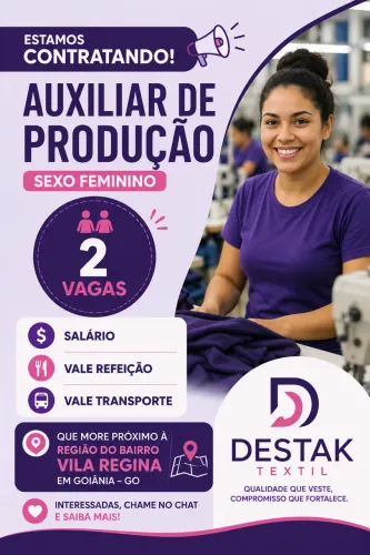 Contrato auxiliar de produção sexo feminino