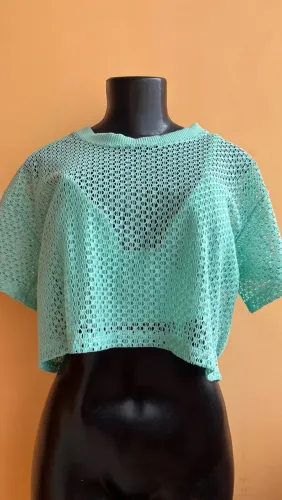 CROPPED+BLUSA,VESTE ATÉ 38/40