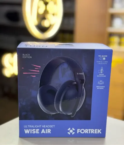 HEADSET WIRELESS FORTREK WISE AIR PRETO/BRANCO