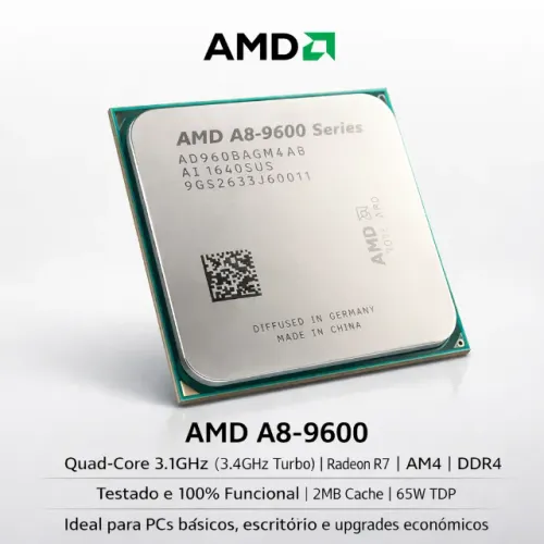Processador AMD A8-9600 AM4 3.1GHz Quad-Core com Vídeo Integrado