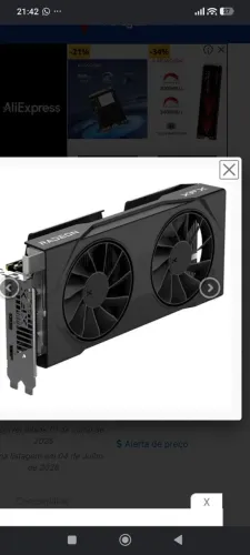 Placa de Vídeo XFX Swift Radeon RX9060 XT OC 8GB GDDR6 PCI-Express