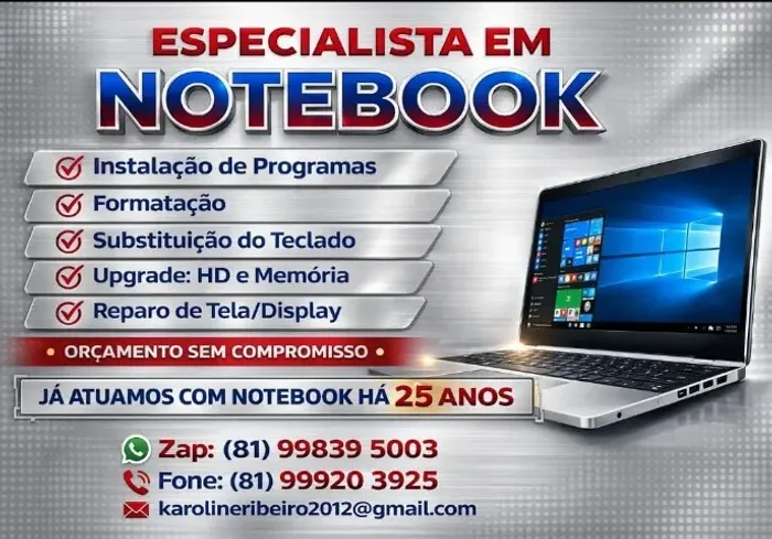Assistência Técnica de Notebook