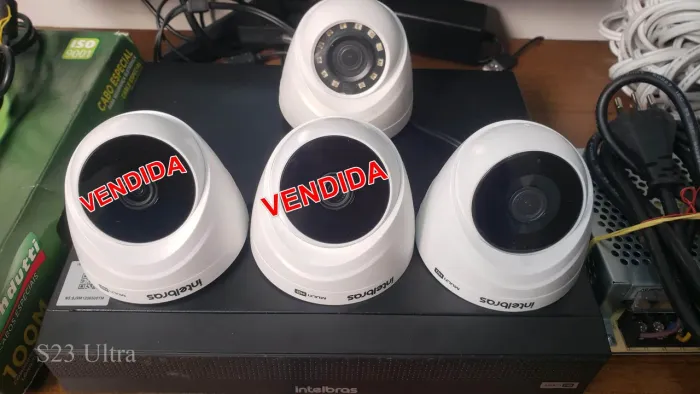 Kit # DVR Intelbras 16 Canais + 2 Câmeras + Fontes + Adaptadores