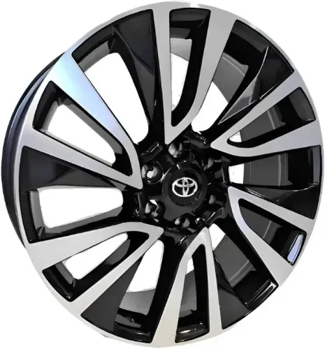 04 Rodas Aro 22 Hilux original Preta Diamantada + Pneus meia vida 285_50_R22
