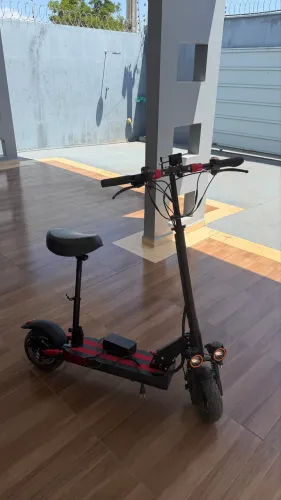 Patinete Elétrico Dobrável Off-Road com Suspensão Dupla e Banco Removível