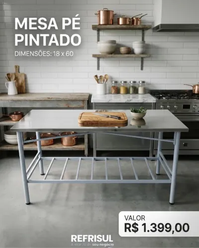 Mesa pé pintado 