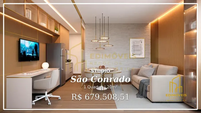 Linda opção de investimento: Studio em São Conrado, próximo a tudo que você precisa!