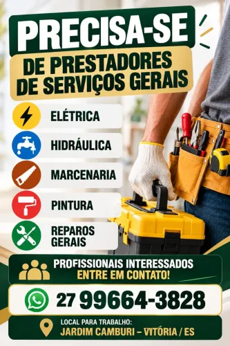 Procura-se prestador de serviços gerais