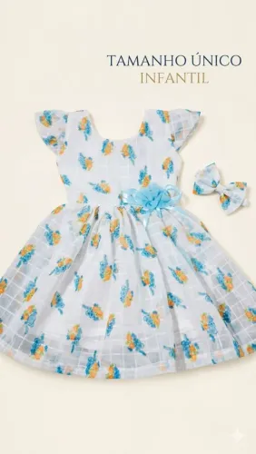 Vestido infantil de tamanho único pouco usado