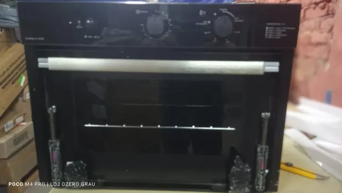 Forno Fischer Infinity de embutir 50L com grill novo na caixa - vidro frontal quebrado