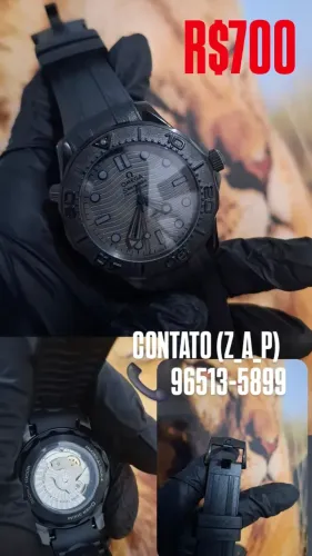 Relógio OMEGA AUTOMÁTICO ALL BLACK BEZEL CERÂMICA