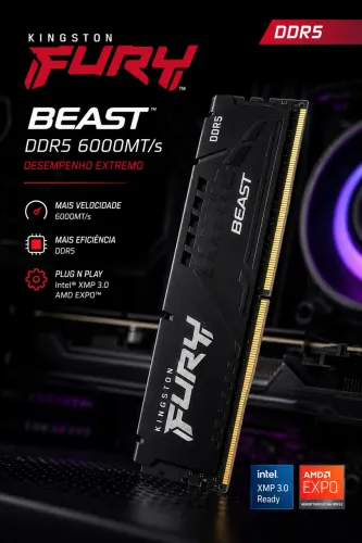 Memória ram kingston fury beast
