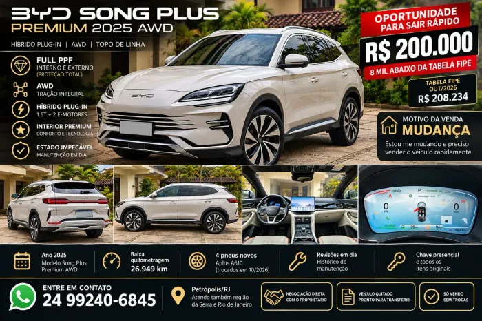 BYD Song Plus Premium 1.5 16V Aut. (hibrido) 2025