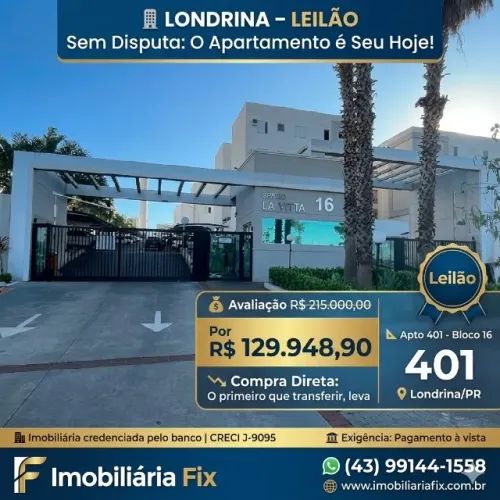 ? LONDRINA - LEILÃO Sem Disputa: O Apartamento é Seu Hoje!