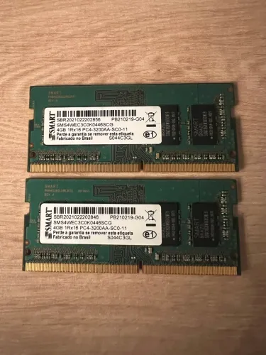 Memória ram notebook 2x4 8gb