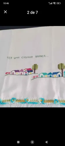 Pano de prato bordado à mão com material de alta qualidade produto exclusivo!