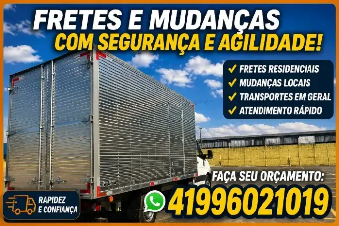 Frete Mudanças com Caminhão e Veículos de Menores Portes Disponível 24h