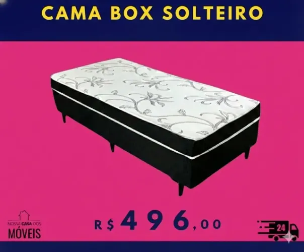 Cama box solteiro - sobradinhos - 12cm centímetros - novas - entregamos