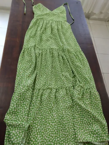 Vestido longo estampado