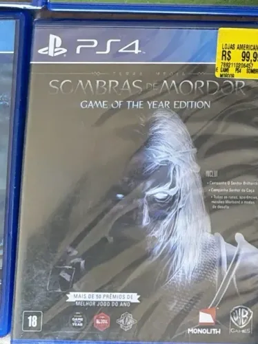 Terra-Média Sombras de Mordor GOTY PS4 Mídia Física Lacrado