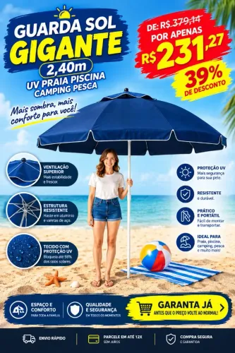 GUARDA-SOL GIGANTE DE 2,40 m