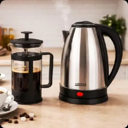 Chaleira 2L + Cafeteira Prensa Francesa 300ml Inox