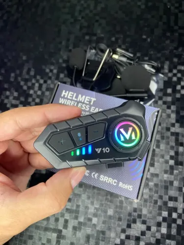 Fone Bluetooth Para Capacete V10 Helmet Wireless Earphone