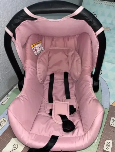 Cadeirinha de bebê rosa para carro - Galzerano -