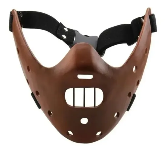 Máscara Cosplay Realista Terror Horror Hannibal Lecter Silencio dos Inocentes Luxo