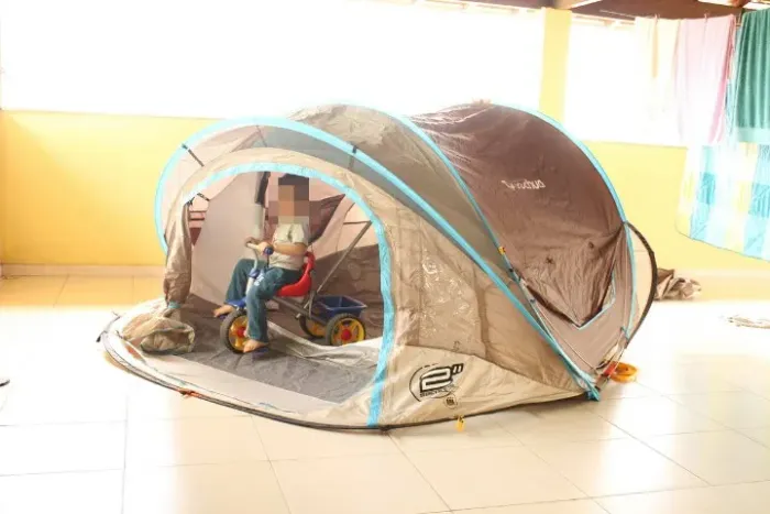 barraca camping 2" seconds XL air 3 pessoas quechua, usada