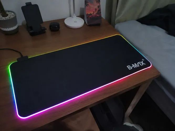 Mousepad para Setup Gamer RGB Grande B-MAX LED Antiderrapante