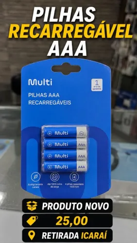 PILHA RECARREGAVEL AAA