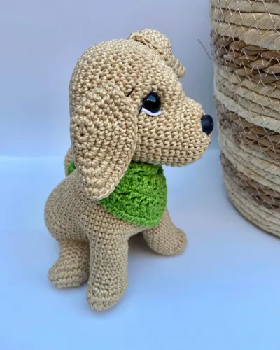 Cachorro Caramelo em amigurumi
