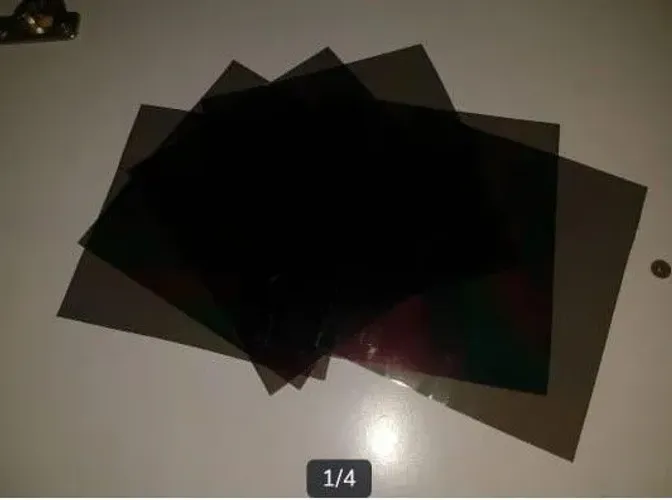 Película polarizada 10cm por 10cm e 15cm por 15cm 