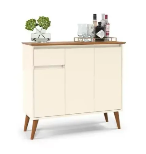 Aparador Buffet Veneza 3 Portas 1 Gaveta 93cm Dividimos Em Até 10x Sem Juros