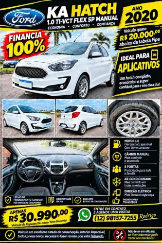 Ford KA 1.0 Se/se Plus Tivct Flex 5P 2020