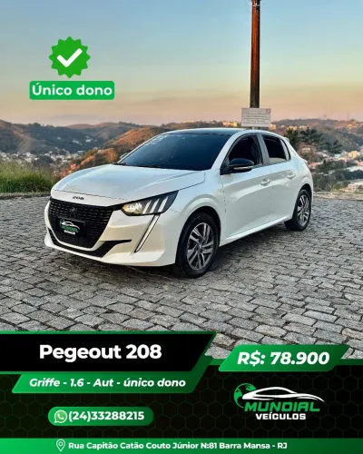 Peugeot 208 Griffe 1.6 Flex 16V 5P Aut. 2022