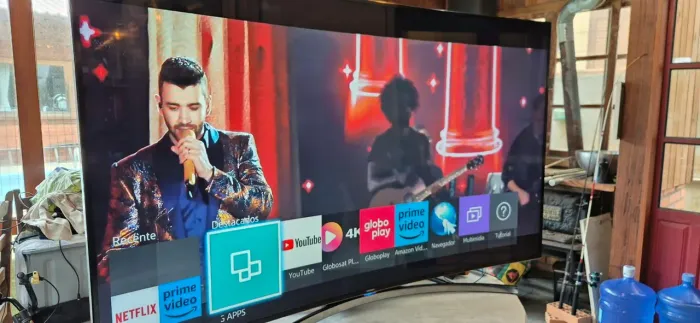 Smart TV Samsung 65" Curva Full HD - Modelo UN65H8000 (Tela Impecável!)