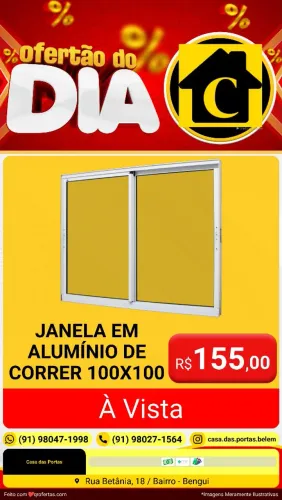 JANELAS EM ALUMÍNIO: VÁRIOS TAMANHOS