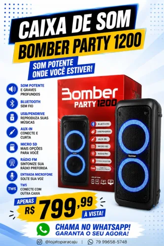 Caixa de som BOMBER PARTY 1200
